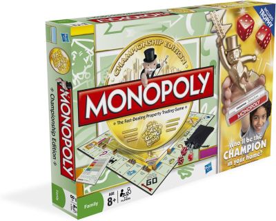 Monopoly Championship Edition
Who'll be the champion in your home?
Keywords: ChampionshipEdition
